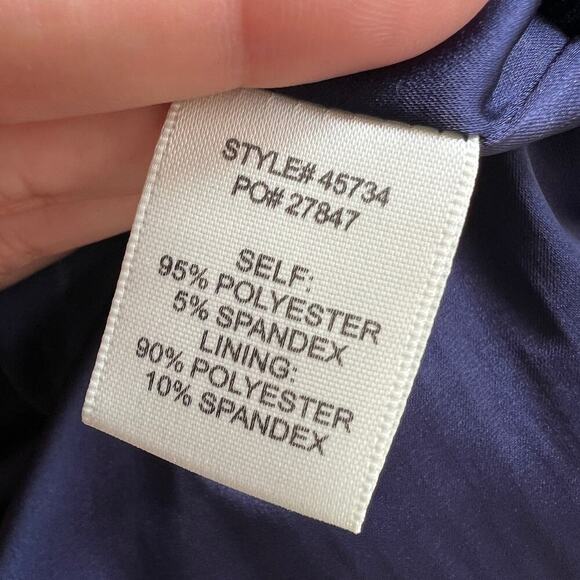 Skies Are Blue Sequin Navy Silver Bubble Sleeve Top Size XS - Picture 6 of 7